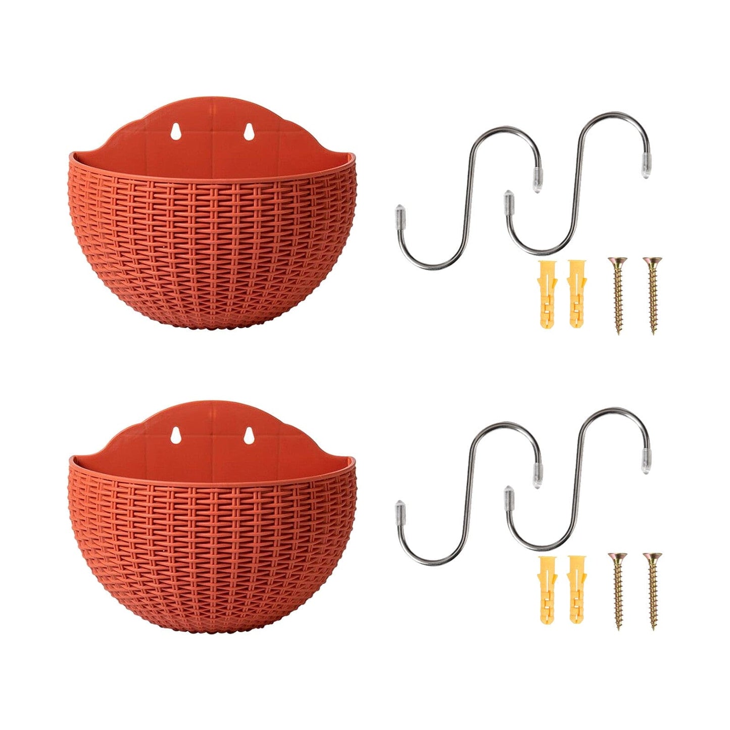 wall handing outdore basket flower plant pots