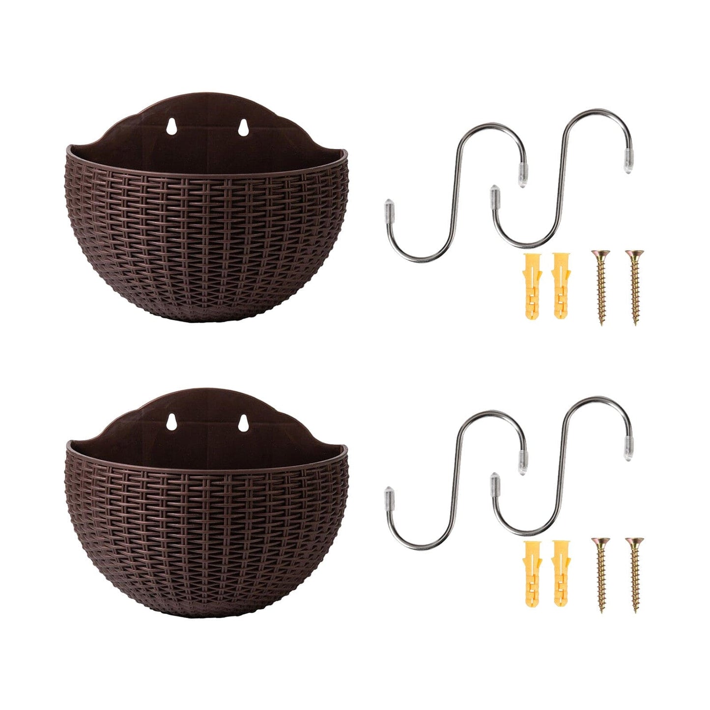 wall handing outdore basket flower plant pots
