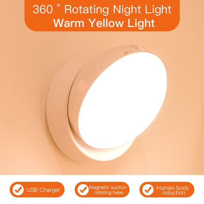 Rotating Human Body Sensor Light Corridor Garage Light Wardrobe Light Motion Sensor Night Light