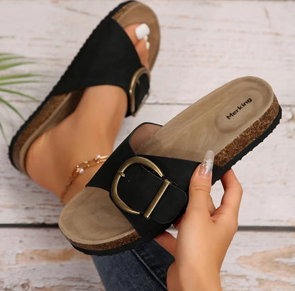 Minimal Comfort Buckle Sandals