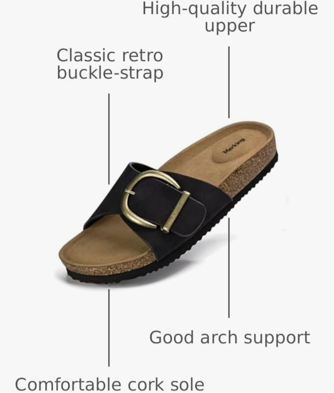 Minimal Comfort Buckle Sandals