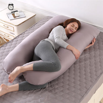 Full body U shaped Sleeping Support Pillow For Pregnant Women long Side Sleeping support.