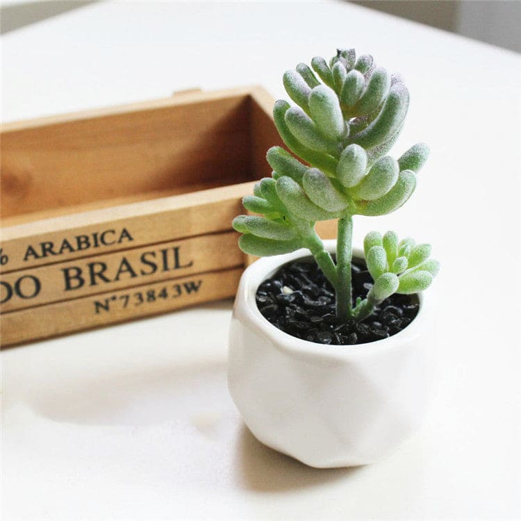 Artificial Succulent Bonsai Creative Ornaments for Home and office with Pot