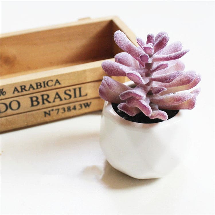 Artificial Succulent Bonsai Creative Ornaments for Home and office with Pot