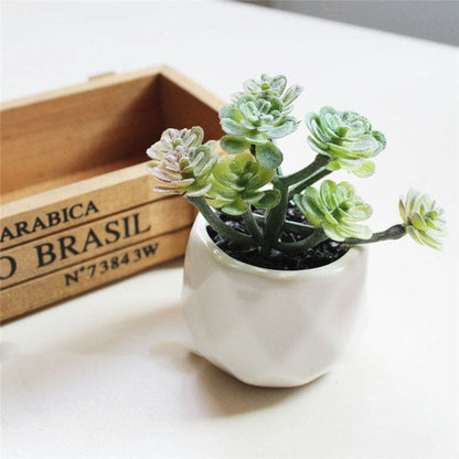 Artificial Succulent Bonsai Creative Ornaments for Home and office with Pot