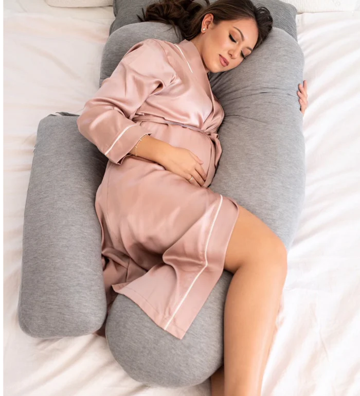 Full body U shaped Sleeping Support Pillow For Pregnant Women long Side Sleeping support.