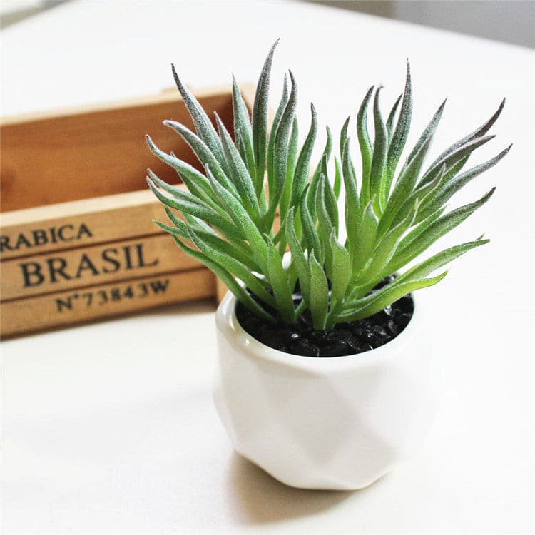 Artificial Succulent Bonsai Creative Ornaments for Home and office with Pot